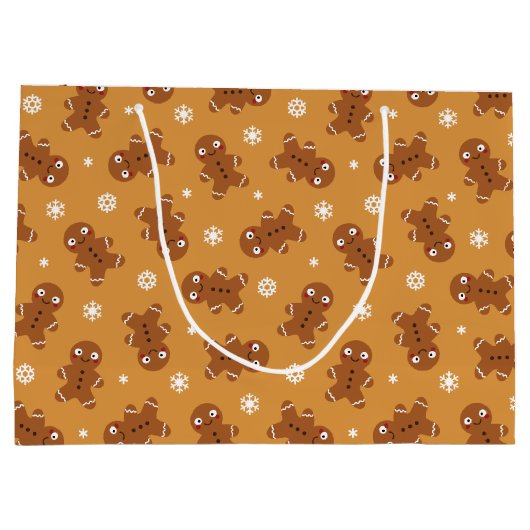 Gingerbread Man Große Geschenktüte (Rückseite)