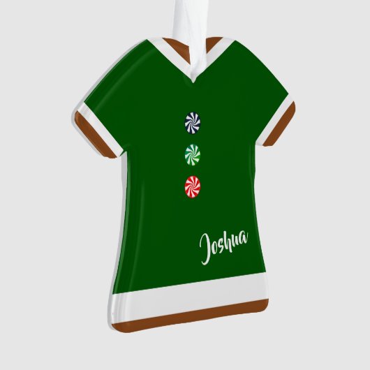 Gingerbread Man Gum Drop Buttons Weihnachten Ornament (Vorderseite)