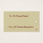 Gingerbread Man Hang Tag oder Gift Tag (Rückseite)