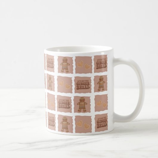 Gingerbread Man & Hearts Holiday Mug Design Kaffeetasse (Rechts)