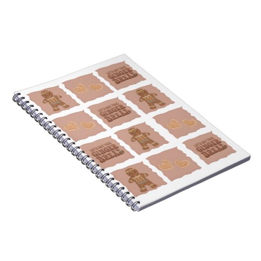 Gingerbread Man & Hearts Notebook Design Notizblock (Rechte Seite)