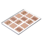 Gingerbread Man & Hearts Notebook Design Notizblock (Linke Seite)