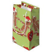 Gingerbread Man Ho Ho Ho Kleine Geschenktüte (Rückseite Schrägansicht)