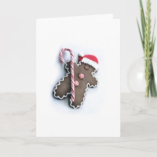 Gingerbread Man Holiday Card Feiertagskarte (Vorderseite)