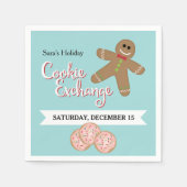 Gingerbread Man, Holiday Cookie Exchange Party Serviette (Vorderseite)