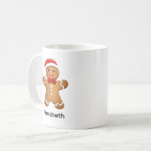 Gingerbread Man Holiday Cookie Personalisiert Kaffeetasse (Vorderseite Links)