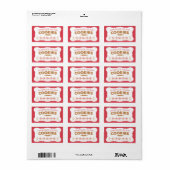 Gingerbread Man Holiday Cookies Label Adressaufkleber (Vorne)