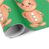 Gingerbread Man Holiday Festliche Weihnachten Sais Geschenkpapier (Rolleneckpunkt)