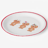 Gingerbread Man Holiday Festliche Weihnachten Sais Pappteller (Schrägansicht)