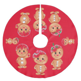 Gingerbread Man Holiday Festliche Weihnachten Sais Polyester Weihnachtsbaumdecke