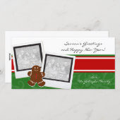 Gingerbread Man Holiday Foto Cards Feiertagskarte (Vorne/Hinten)