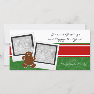 Gingerbread Man Holiday Foto Cards Feiertagskarte