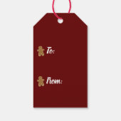 Gingerbread Man Holiday Frohe Weihnachtsfest Geschenkanhänger (Rückseite)