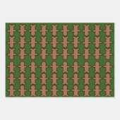 Gingerbread Man Holiday Geschenkpapier Set (Vorderseite 2)