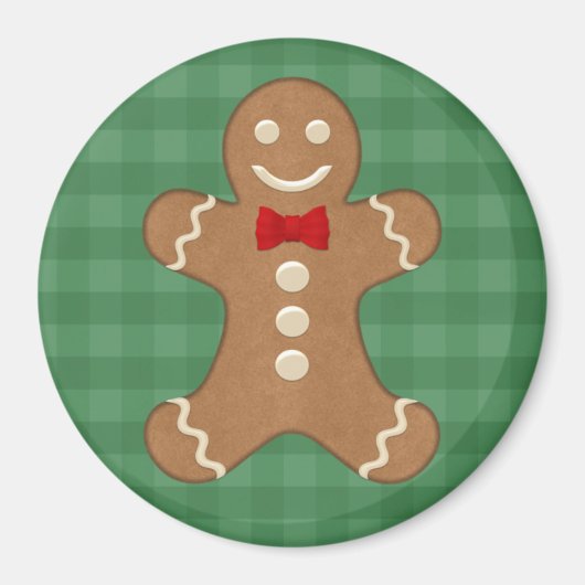 Gingerbread Man Holiday Magnet (Vorne)