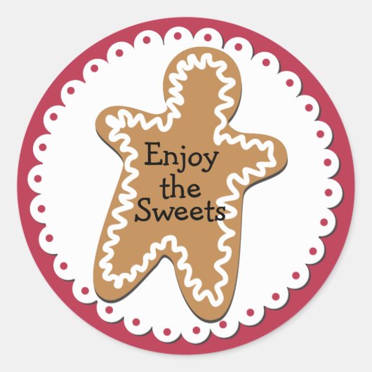 Gingerbread Man Holiday Sticker (Vorderseite)