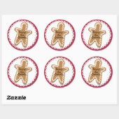 Gingerbread Man Holiday Sticker (Blatt)