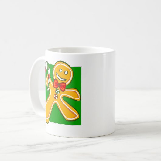 Gingerbread Man Holiday Tasse (Vorderseite Links)