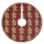 Gingerbread Man Holiday Weihnachten Niedlich Polyester Weihnachtsbaumdecke (Vorderseite)