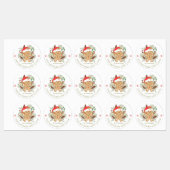 Gingerbread Man Homemade Liebe Weihnachtsnachtsnah Etiketten (Blatt)