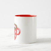 Gingerbread Man Hot Chocolate Jacuzzi Zweifarbige Tasse (Mittel)