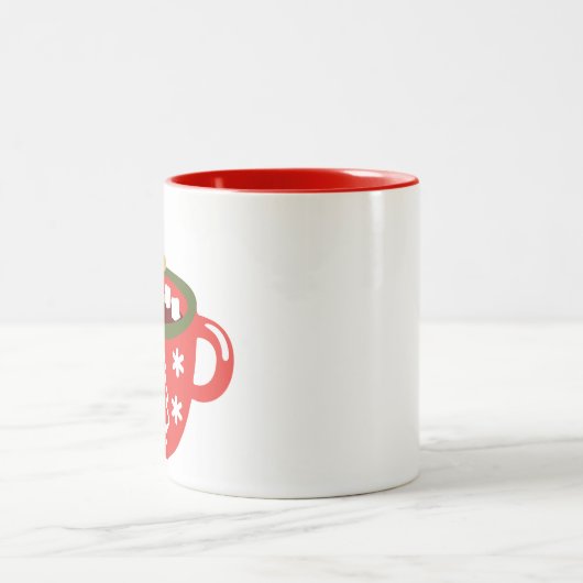 Gingerbread Man Hot Chocolate Jacuzzi Zweifarbige Tasse (Mittel)