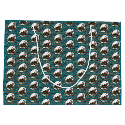 Gingerbread Man- Ice Große Geschenktüte (Rückseite)