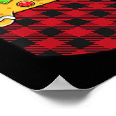 Gingerbread Man in Cket Funny Christmas Cookie Boy Poster (Ecke)