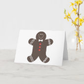 Gingerbread Man Karte (Gelbe Blume)