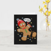 Gingerbread Man Karte (Gelbe Blume)