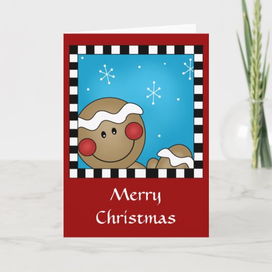 Gingerbread Man-Karte Feiertagskarte (Vorderseite)