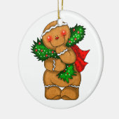 Gingerbread Man Keramik Ornament (Links)