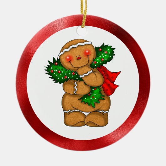 Gingerbread Man  Keramik Ornament (Vorne)