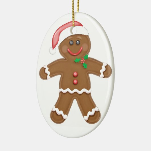 Gingerbread Man Keramik Ornament (Links)
