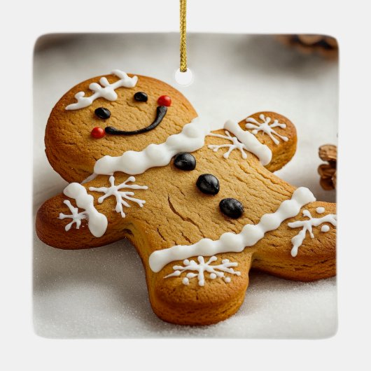 Gingerbread Man Keramikornament (Rückseite)