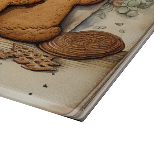 Gingerbread Man Kitchen Cutting Board Schneidebrett (Ecke)