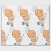 Gingerbread Man Koch Geschenkpapier (Flach)