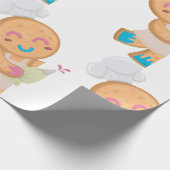Gingerbread Man Koch mit Spritzbeutel Geschenkpapier (Ecke)