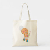 Gingerbread Man Koch mit Spritzbeutel Tragetasche (Rückseite)