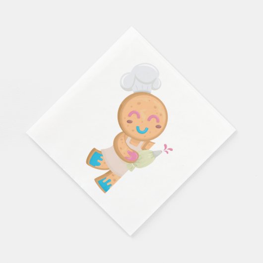 Gingerbread Man Koch Serviette (Ecke)