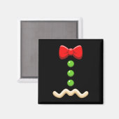 Gingerbread Man Kostüm Weihnachtskeks Magnet (Vorderseite/Rückseite)
