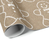 Gingerbread Man Kraft Gift Wrap Paper Geschenkpapier (Rolleneckpunkt)