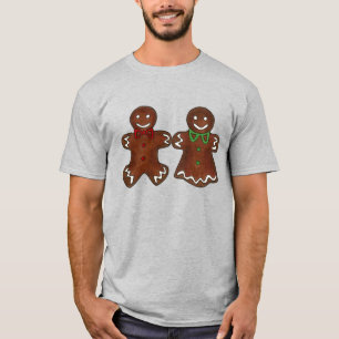 Gingerbread Man Lady Weihnachtskekse Couple T-Shirt