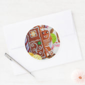 GINGERBREAD MAN Large Round Stickers (Umschlag)