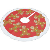 Gingerbread Man Line Polyester Weihnachtsbaumdecke (Schrägansicht)