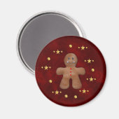 Gingerbread Man Magic Christmas Magnet (Vorderseite/Rückseite)