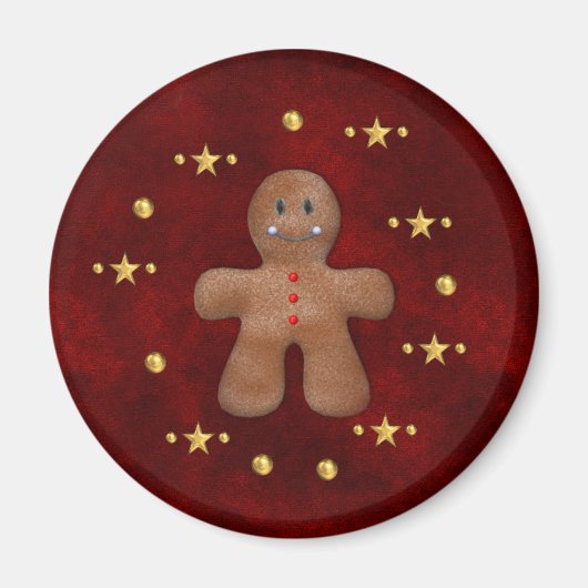 Gingerbread Man Magic Christmas Magnet (Vorne)