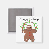 Gingerbread Man Magnet (Vorderseite/Rückseite)