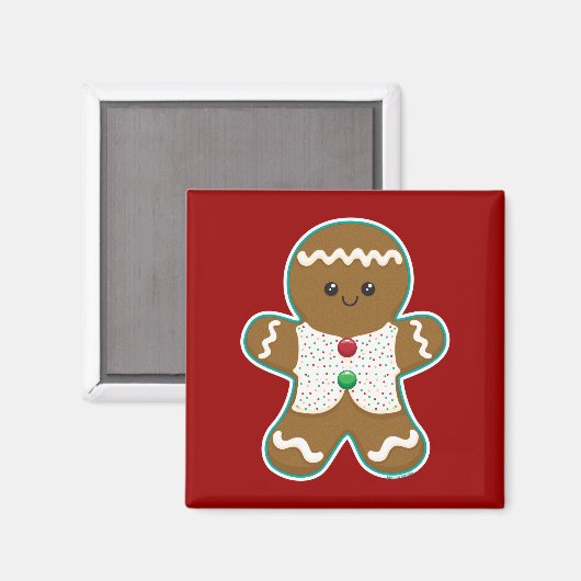 Gingerbread Man Magnet (Vorderseite/Rückseite)