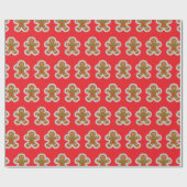 Gingerbread Man Making The Angel In The Snow Geschenkpapier (Flach)